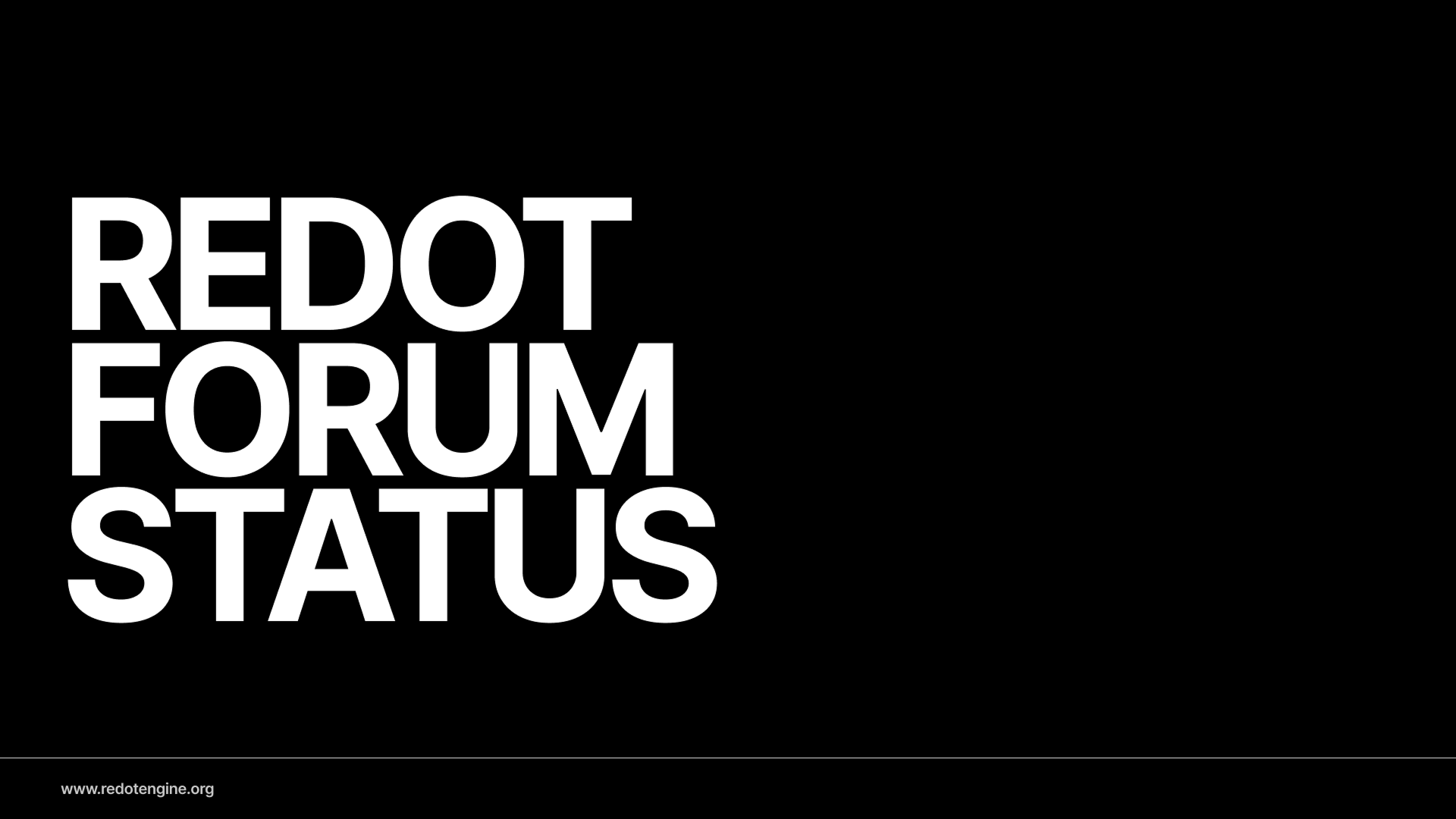 Redot Forum Status Announcement